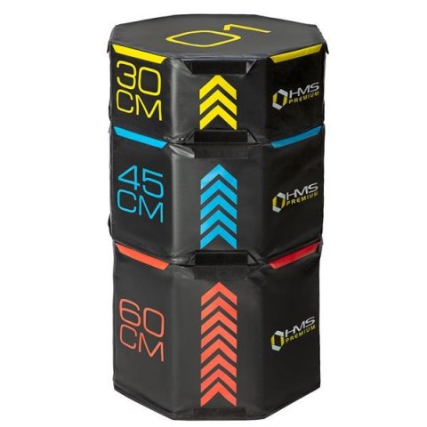 PYOBS01 (3 CZĘŚCI) SKRZYNIE PLYOMETRYCZNE OCTAGON SOFT ZESTAW HMS PREMIUM