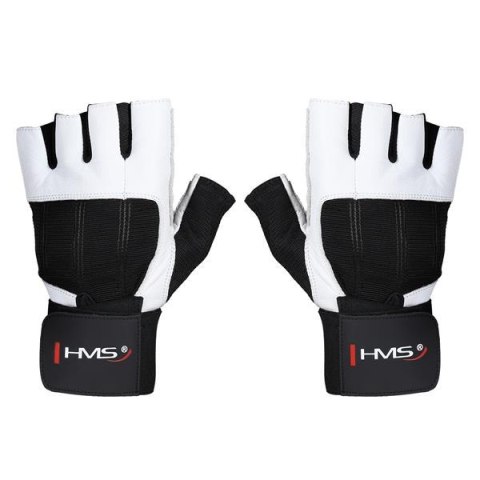 RST04 WHITE-BLACK ROZM. L RĘKAWICE NA SIŁOWNIĘ HMS