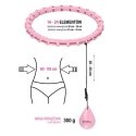 ZESTAW HULA HOP HHW02 LIGHT PINK Z WYPUSTKAMI I OBCIĄŻNIKIEM HMS + PAS BR163 RED