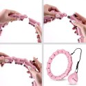 ZESTAW HULA HOP HHW02 LIGHT PINK Z WYPUSTKAMI I OBCIĄŻNIKIEM HMS + PAS BR163 RED