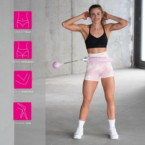 ZESTAW HULA HOP HHW06 PINK Z PIŁKĄ GRAWITACYJNĄ I LICZNIKIEM HMS + PAS BR163 BLACK ZESTAW HULA HOP HHW06 PINK Z PIŁKĄ GRAWITACYJNĄ I LICZNIKIEM HMS + PAS BR163 BLACK