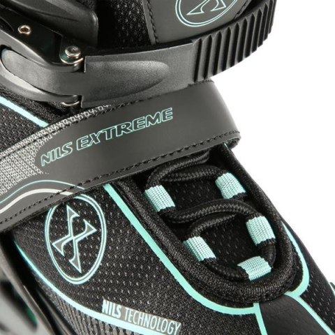 NA11008 CZARNO-MIĘTOWY ROZM. M (35-38) ŁYŻWOROLKI NILS EXTREME