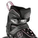 NA11008 CZARNO-RÓŻOWY ROZM. L (39-42) ŁYŻWOROLKI NILS EXTREME