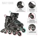 NA11008 CZARNO-RÓŻOWY ROZM. L (39-42) ŁYŻWOROLKI NILS EXTREME