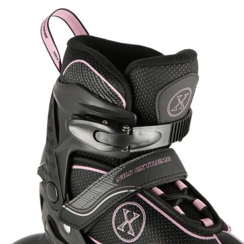 NA11008 CZARNO-RÓŻOWY ROZM. M (35-38) ŁYŻWOROLKI NILS EXTREME