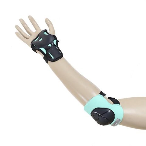 H210 CZARNO-MIĘTOWY ROZM. L ZESTAW OCHRANIACZY NILS EXTREME