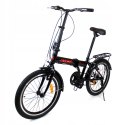 Rower składany SIrox 20" Spark PRO rama mniejsza koło 20 " czarny