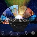 PROJEKTOR GWIAZD lampka nocna rzutnik nieba LED bluetooth głośnikiem pilot