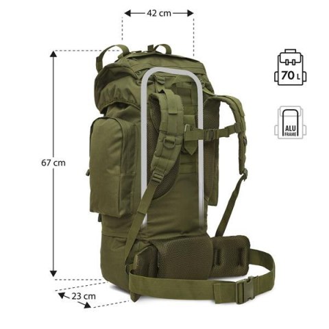 NC3901 PLECAK TAKTYCZNY EAGLE ZIELONY 70L NILS CAMP