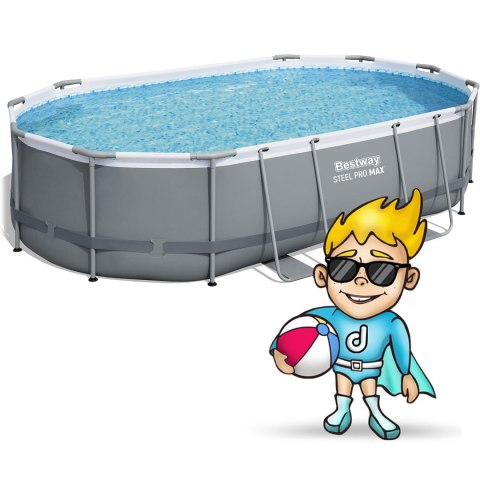 Basen ogrodowy stelażowy 488 x 305 x 107 cm 12w1 Bestway 56448