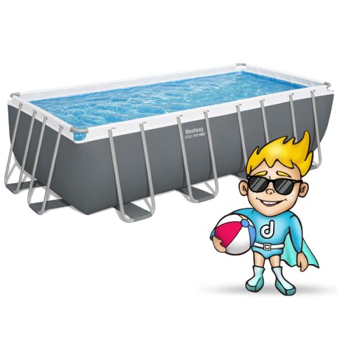 Basen stelażowy ogrodowy 488 x 244 x 122 cm 11w1 Bestway 56671N
