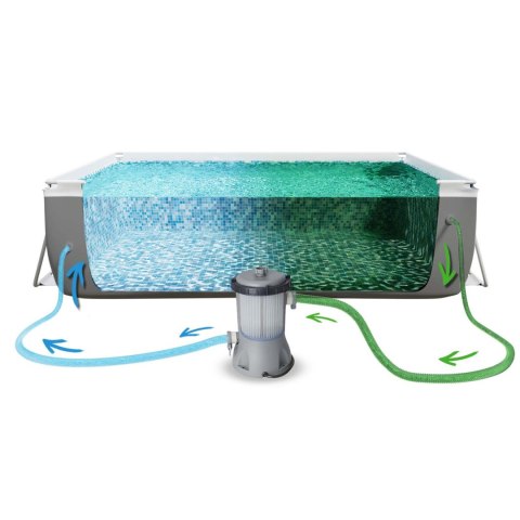 Basen ogrodowy stelażowy 412x201x122 cm 17w1 Bestway 56456N