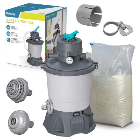 Pompa piaskowa 3596 l/h + piasek 25kg Bestway 58515
