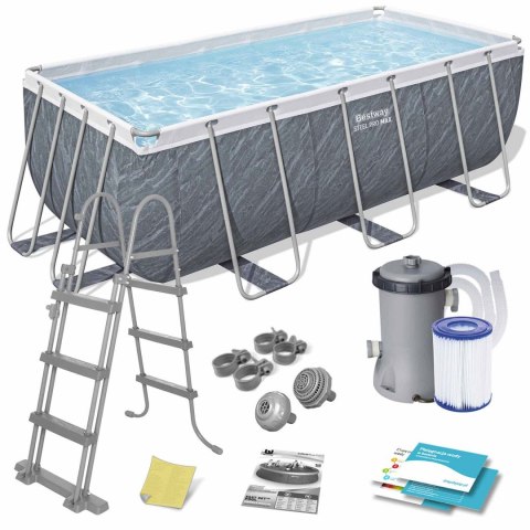 Basen ogrodowy stelażowy 412 x 201 x 122 cm 11w1 Bestway 56722