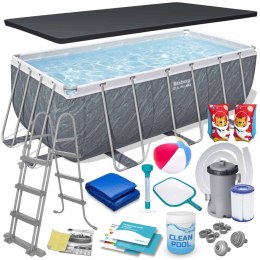 Basen ogrodowy stelażowy 412 x 201 x 122 cm 17w1 Bestway 56722