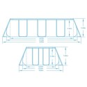 Basen stelażowy ogrodowy 412 x 201 x 122 cm 11w1 Bestway 56456N