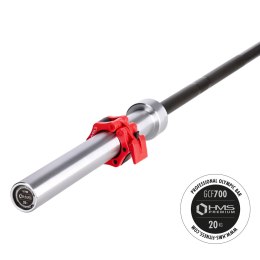 GCF700 GRYF OLIMPIJSKI 20 KG 2200MM + ZACISK ZG1000 RED HMS PREMIUM