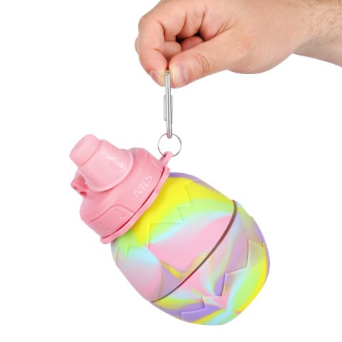 NC4102 BIDON SILIKONOWY SKŁADANY 700ML RÓŻOWY NILS