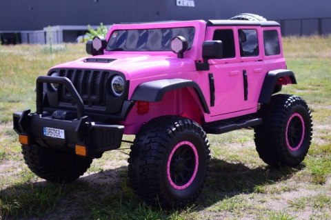 OLBRZYMI JEEP NA AKUMULATOR SPEED, SUPER RÓŻ, MIĘKKIE KOŁA, SIEDZENIE, APLIKACJA/DLS-X15A OLBRZYMI JEEP NA AKUMULATOR SPEED, SUPER RÓŻ, MIĘKKIE KOŁA, SIEDZENIE, APLIKACJA/DLS-X15A