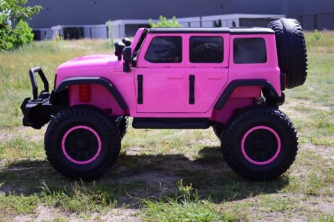 OLBRZYMI JEEP NA AKUMULATOR SPEED, SUPER RÓŻ, MIĘKKIE KOŁA, SIEDZENIE, APLIKACJA/DLS-X15A OLBRZYMI JEEP NA AKUMULATOR SPEED, SUPER RÓŻ, MIĘKKIE KOŁA, SIEDZENIE, APLIKACJA/DLS-X15A