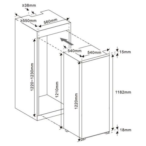 Chłodziarka do zabudowy MPM-185-CJI-18