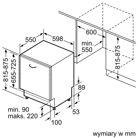 Zmywarka do zabudowy BOSCH SMV4HVX07E