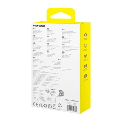 Kabel Baseus Gem USB C-IP 20W 1m (fioletowy)