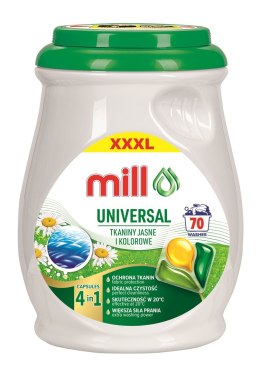 MILL PROFESSIONAL Kapsułki 3k. do prania uniwer. 70szt (opak.zb 4 szt.)