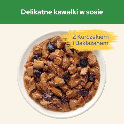 Purina Cat Chow Sterilised z kurczakiem i bakłażanem w sosie - mokra karma dla kota - 85 g