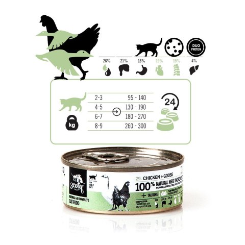 3Coty CHICKEN + GOOSE for Adult cats 80g