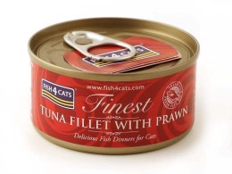 Fish4Cats Finest filet z Tuńczyka z Krewetkami 70g