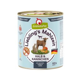 GranataPet Liebling´s Mahlzeit cielęcina i królik mokra karma dla psa 800g