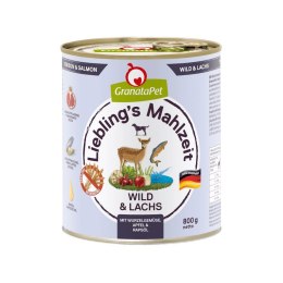 GranataPet Liebling´s Mahlzeit dziczyzna i łosoś mokra karma dla psa 800g