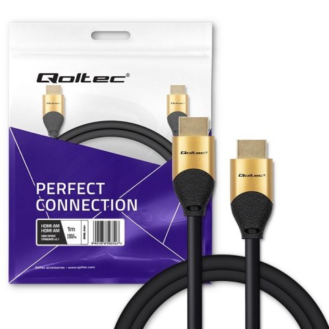 QOLTEC KABEL HDMI V2.1 ULTRA HIGH SPEED 8K | 60HZ | 30AWG | GOLD