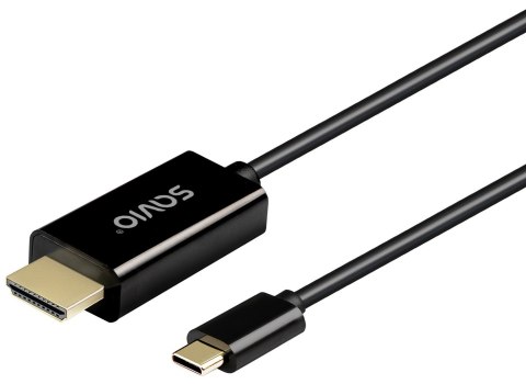 SAVIO KABEL USB-C DO HDMI 30HZ 1M PLASTIK CL-190 SAVIO KABEL USB-C DO HDMI 30HZ 1M PLASTIK CL-190