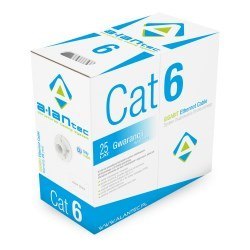 Alantec Kabel U/UTP kat.6, sieciowy, LSOH, Dca 4x2x23 AWG, 1Gb/s (10Gb/s do 55m), 450 MHz, szary, 305m (KIU6LSOH305D)