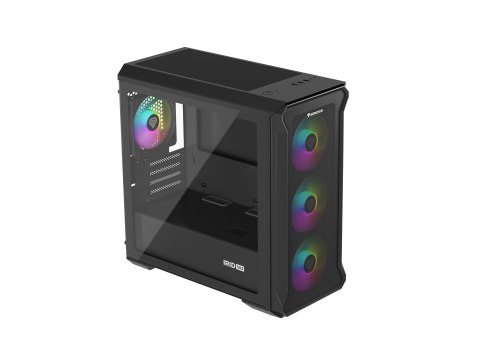 Obudowa NATEC Genesis Irid 503 ARGB NPC-1559 (Micro ATX. Mini ITX; kolor czarny) Obudowa NATEC Genesis Irid 503 ARGB NPC-1559 (Micro ATX. Mini ITX; kolor czarny)