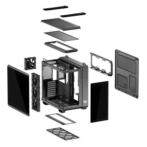 Obudowa Asus TUF GAMING GT502 HORIZON TG ARGB BLACK