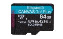 KINGSTON microSDXC Canvas Go Plus 64GB + Adapter