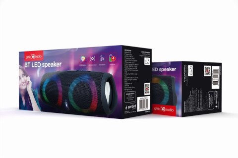 GEMBIRD PRZENOŚNY GŁOŚNIK BLUETOOTH LED RMS 2X 5W, WBUDOWANY MIKROFON, KOLOR CZARNY, USB, AUX, MICROSD GEMBIRD PRZENOŚNY GŁOŚNIK BLUETOOTH LED RMS 2X 5W, WBUDOWANY MIKROFON, KOLOR CZARNY, USB, AUX, MICROSD