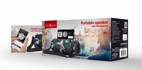 GEMBIRD PRZENOŚNY GŁOŚNIK BLUETOOTH SPK-BT-17-CM FM-RADIO, WBUDOWANY MIKROFON, WZÓR MORO, USB, AUX, MICROSD GEMBIRD PRZENOŚNY GŁOŚNIK BLUETOOTH SPK-BT-17-CM FM-RADIO, WBUDOWANY MIKROFON, WZÓR MORO, USB, AUX, MICROSD