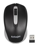 Activejet AMY-313 Mysz bezprzewodowa USB (optyczna; 1200 DPI; kolor czarno-szary)