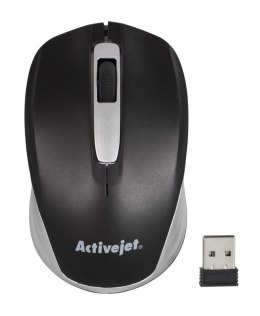 Activejet AMY-313 Mysz bezprzewodowa USB (optyczna; 1200 DPI; kolor czarno-szary)