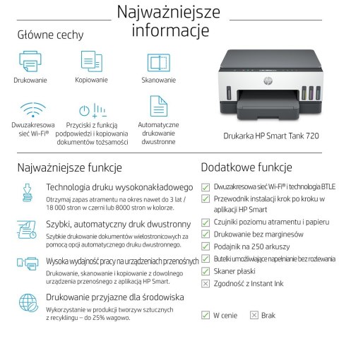 Urządzenie wielofunkcyjne Hp Smart Tank 720 Urządzenie wielofunkcyjne Hp Smart Tank 720