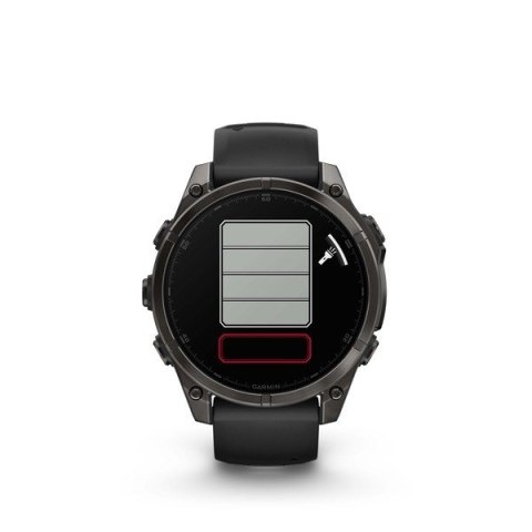Zegarek sportowy Garmin Fenix 8 Sapphire Titanium Carbon Grey DLC 47mm Czarny