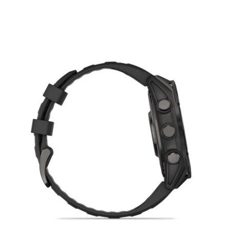 Zegarek sportowy Garmin Fenix 8 Sapphire Titanium Carbon Grey DLC 47mm Czarny