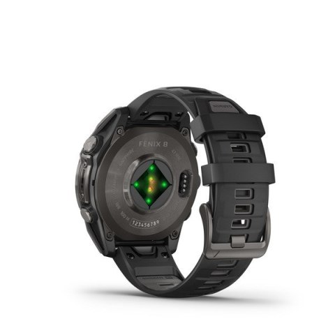 Zegarek sportowy Garmin Fenix 8 Sapphire Titanium Carbon Grey DLC 47mm Czarny