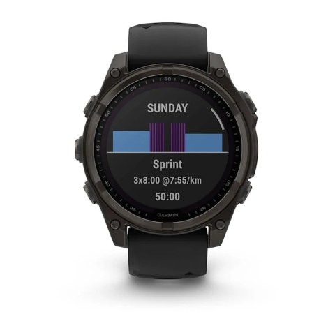 Zegarek sportowy Garmin Fenix 8 Solar Sapphire Titanium Carbon Grey 47mm Tytanowy Zegarek sportowy Garmin Fenix 8 Solar Sapphire Titanium Carbon Grey 47mm Tytanowy