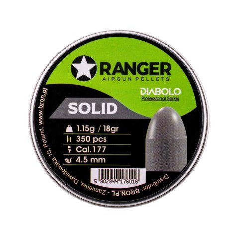 Śrut 4,5 mm RANGER Diabolo Professional Solid półokrągły 350 szt. 1,15 g