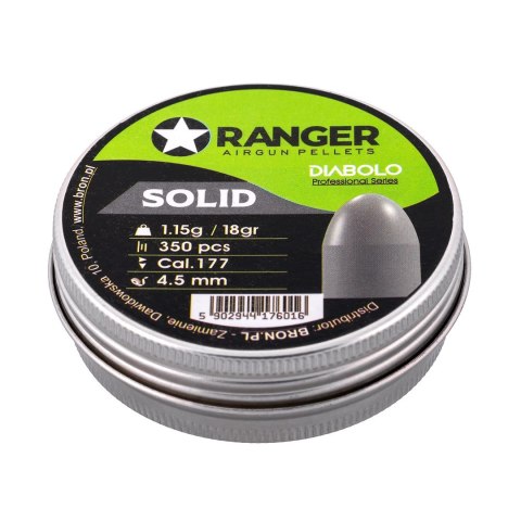 Śrut 4,5 mm RANGER Diabolo Professional Solid półokrągły 350 szt. 1,15 g